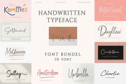 Font Bundle - Handwritten Series Font Balevgraph Studio 