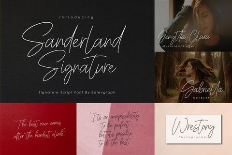 Font Bundle - Handwritten Signature Script Vol 1 Font Balevgraph Studio 