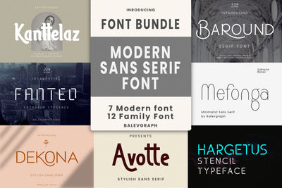 Font Bundle - Modern Sans Serif Font Balevgraph Studio 
