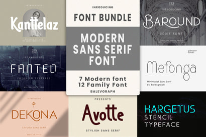 Font Bundle - Modern Sans Serif Font Balevgraph Studio 