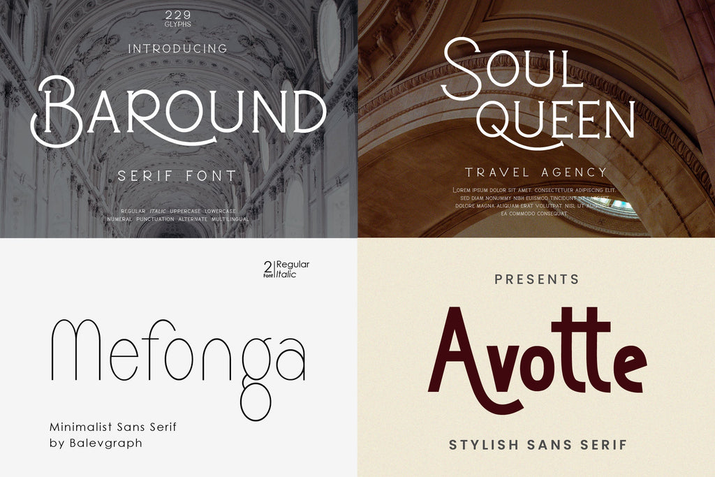 Font Bundle - Modern Sans Serif | SoFontsy - So Fontsy