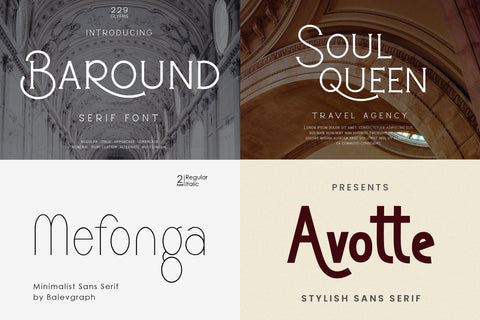 Font Bundle - Modern Sans Serif Font Balevgraph Studio 