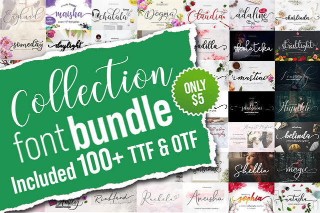 Font Collection Bundle Font Mrletters 