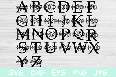 Fonts Svg Block Swirls Digitial Download. Svg Font for Cricut and Silhouette Cut Files. Fonts Download Letter Svg for Instant Vinyl Designs. SVG TiffsCraftyCreations 