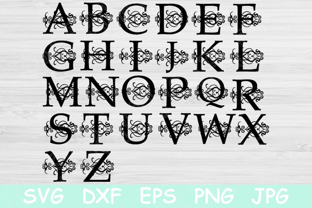 Fonts Svg Block Swirls Digitial Download. Svg Font for Cricut and Silhouette Cut Files. Fonts Download Letter Svg for Instant Vinyl Designs. SVG TiffsCraftyCreations 