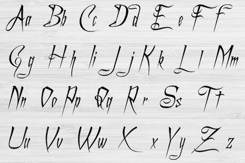 Script Lettering Svg Fonts Svg Script Vine Digitial Download. Svg Font for Cricut and ...