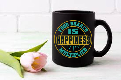 Food & Drink Tshirt Design Food shared is happiness multiplied SVG SH_Tee store 