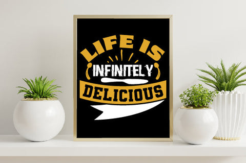 Food & Drink Tshirt Design Life is infinitely delicious SVG SH_Tee store 