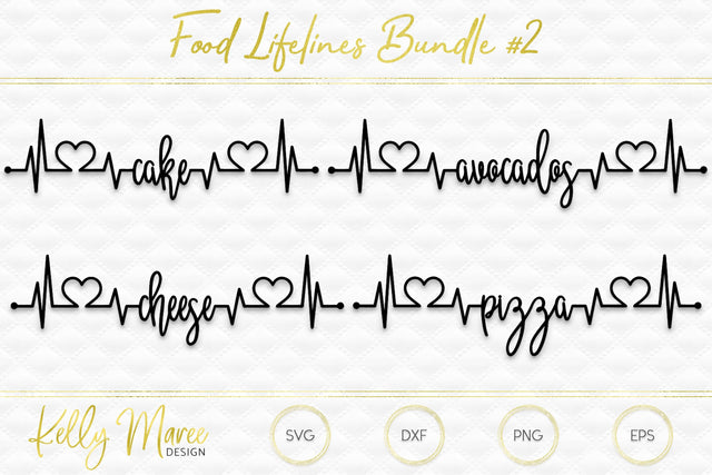 Food Heartbeat Lifelines Bundle #2 Kelly Maree Design