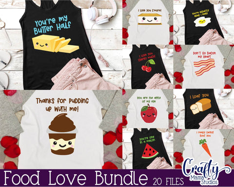 Food Love Svg - Valentine's Day Svg - Kid's Valentine Bundle SVG Crafty Mama Studios 