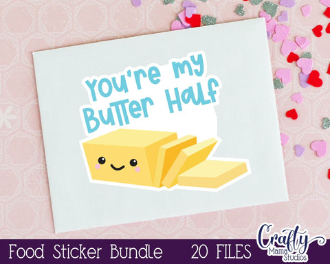 Food Stickers - Valentine's Day Stickers - Kid's Valentine Png SVG Crafty Mama Studios 