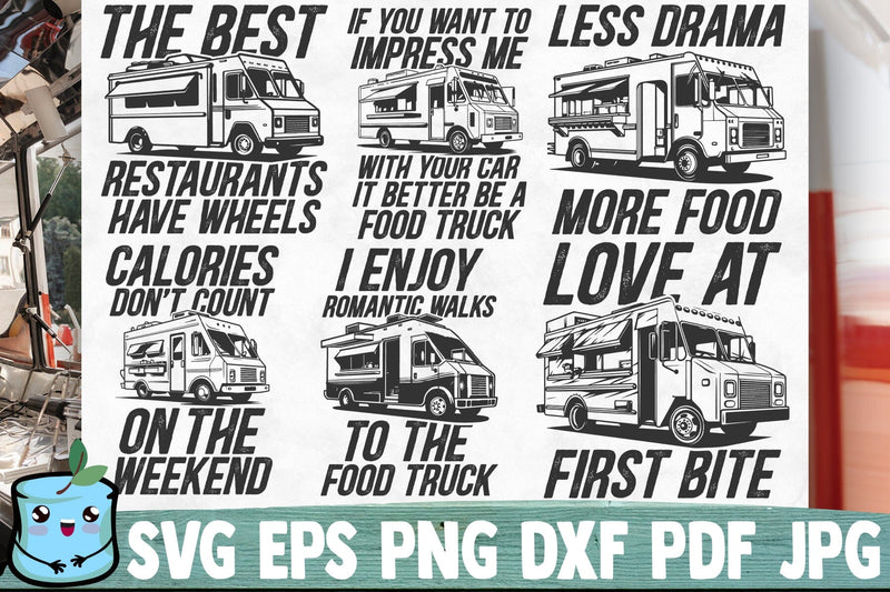 Food Truck SVG Bundle SVG MintyMarshmallows 
