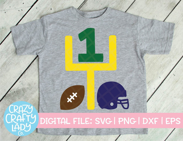 Football 1st Birthday SVG Crazy Crafty Lady Co. 