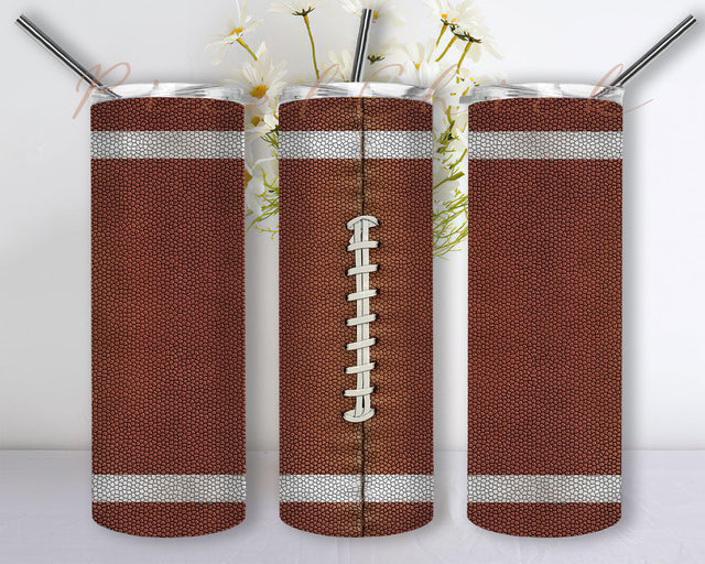 Football 20oz Skinny Tumbler Design, Football Png Print Wrap, Football Tumbler Sublimation Design Download Sublimation PixelChick 