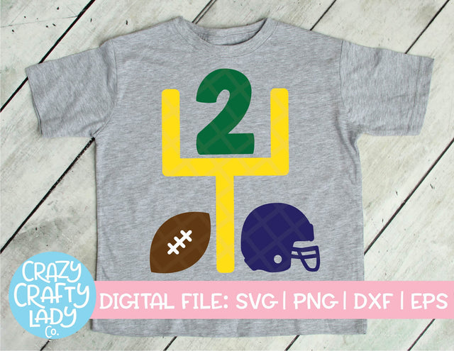 Football 2nd Birthday SVG Crazy Crafty Lady Co. 