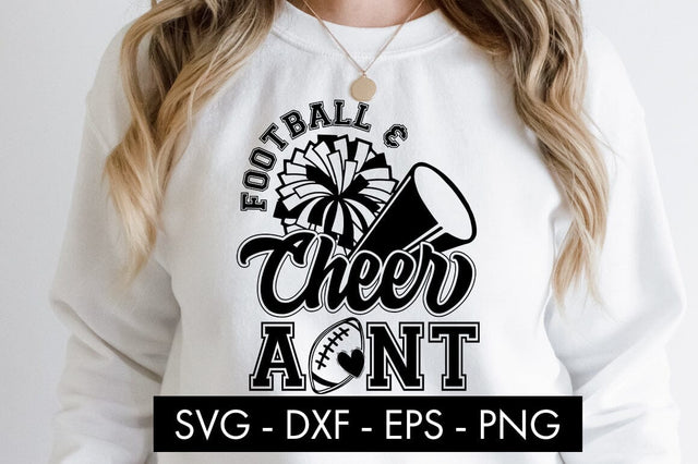 Football And Cheer Aunt SVG Cut File PNG SVG Freeling Design House 