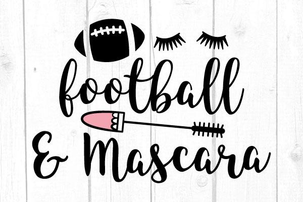 Football and Mascara Svg SVG cricutfilesmg 