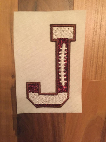 Football Applique Embroidery Letters Embroidery/Applique MissMarysEmbroidery 