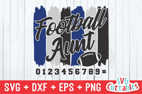 Football Aunt svg - Football Cut File - svg - dxf - eps - png - Football Cut File - Brush Stroke - Silhouette - Cricut - Digital Download SVG Svg Cuttables 