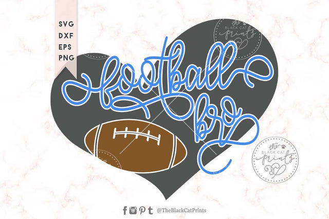 Football Bro cut file SVG TheBlackCatPrints 