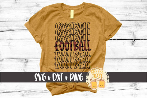 Football - Buffalo Plaid Thanksgiving Mirror Word SVG PNG DXF Cut Files SVG Cheese Toast Digitals 