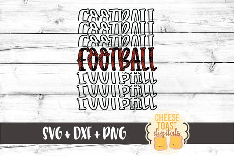 Football - Buffalo Plaid Thanksgiving Mirror Word SVG PNG DXF Cut Files SVG Cheese Toast Digitals 