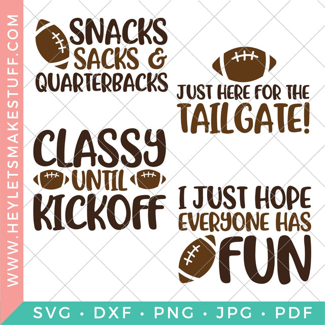Football Bundle 3 SVG Hey Let's Make Stuff 