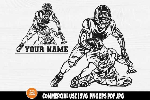 Football Bundle SVG - Football Player PNG, SVG - Football Template Svg - Football Outline Svg SVG TonisArtStudio 