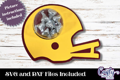 Football Candy Dome Holder, Football Helmet Sports Candy Svg SVG Crafty Mama Studios 