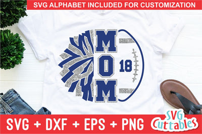 Football & Cheer Mom SVG Svg Cuttables 