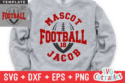Football Cut File - Football Template 0040 - svg - eps - dxf - Football Shirt Design - Silhouette - Cricut cut file, Digital download SVG Svg Cuttables 