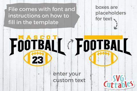 Football Cut File - Football Template 0045 - svg - eps - dxf - Football Shirt Design - Silhouette - Cricut cut file, Digital download SVG Svg Cuttables 
