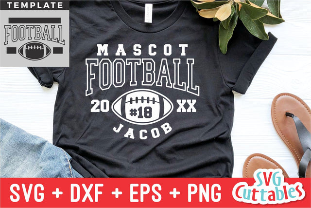 Football Cut File - Football Template 0052 - svg - eps - dxf - Football Shirt Design - Silhouette - Cricut cut file, Digital download SVG Svg Cuttables 