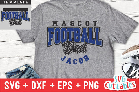 Football Cut File - Football Template 0057 - svg - eps - dxf - Football Shirt Design - Silhouette - Cricut cut file, Digital download SVG Svg Cuttables 