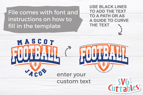 Football Cut File - Football Template 0060 - svg - eps - dxf - Football Shirt Design - Silhouette - Cricut cut file, Digital download SVG Svg Cuttables 