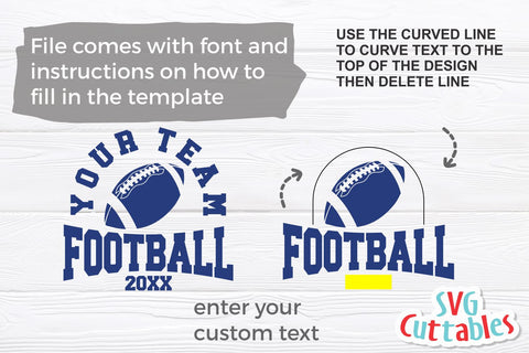 Football Cut File - Football Template 0062 - svg - eps - dxf - Football Shirt Design - Silhouette - Cricut cut file, Digital download SVG Svg Cuttables 