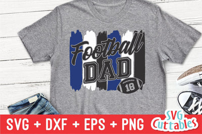 Football Dad svg - Football Dad Cut File - svg - dxf - eps - png - Football Cut File - Brush Stroke - Silhouette - Cricut - Digital Download SVG Svg Cuttables 