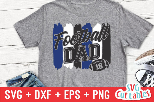 Football Dad svg - Football Dad Cut File - svg - dxf - eps - png - Football Cut File - Brush Stroke - Silhouette - Cricut - Digital Download SVG Svg Cuttables 