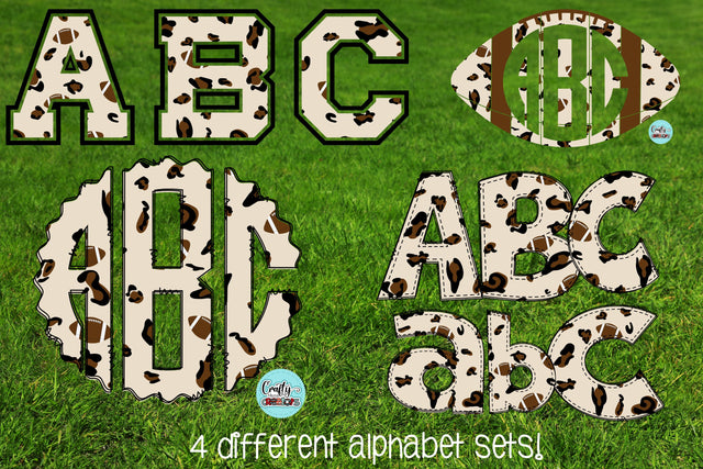 Football Doodle Letters Bundle Sublimation Crafty Mama Studios 