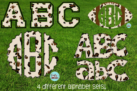 Football Doodle Letters Bundle Sublimation Crafty Mama Studios 