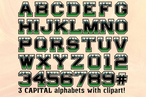 Football Doodle Letters PNG Sublimation Crafty Mama Studios 