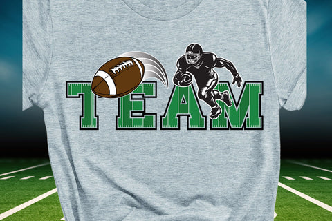 Football Doodle Letters PNG Sublimation Crafty Mama Studios 