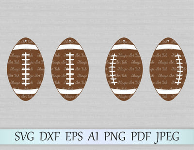 Football earrings cut files SVG MagicArtLab 