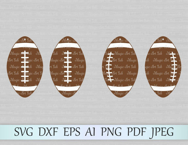 Football earrings cut files SVG MagicArtLab 