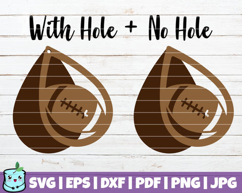 Football Earrings SVG MintyMarshmallows 