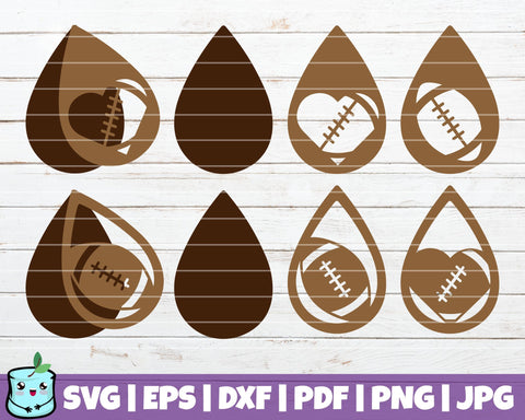 Football Earrings SVG MintyMarshmallows 