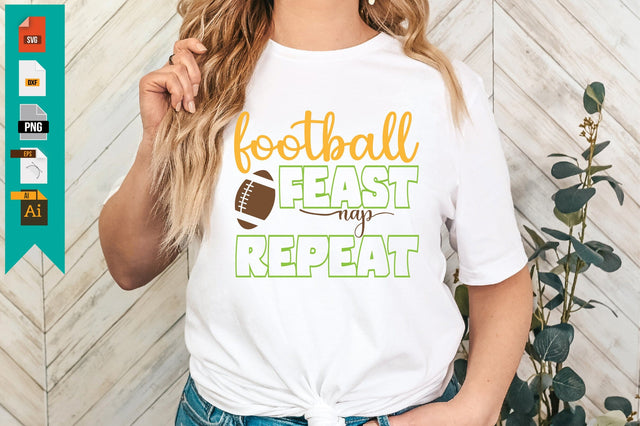 Football Feast Nap Repeat SVG Craftlabsvg24 