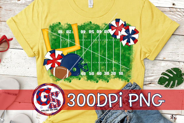 Football Field PNG for Sublimation-Red Navy Blue Sublimation Greedy Stitches 