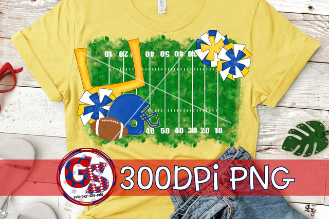 Football Field PNG for Sublimation-Yellow Royal Sublimation Greedy Stitches 