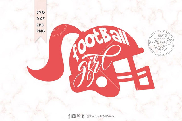 Football Girl cut file SVG TheBlackCatPrints 